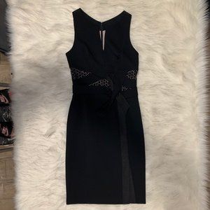 Karen Millen LBD Black Fitted Sleeveless Dress